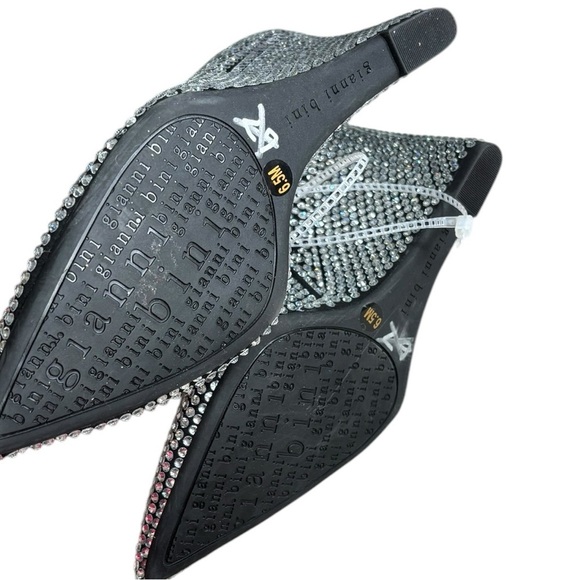 Gianni Bini Party Swifty GaborTwo Rhinestone Pointed Toe Tall Wedge Boots 6.5 - Picture 10 of 12